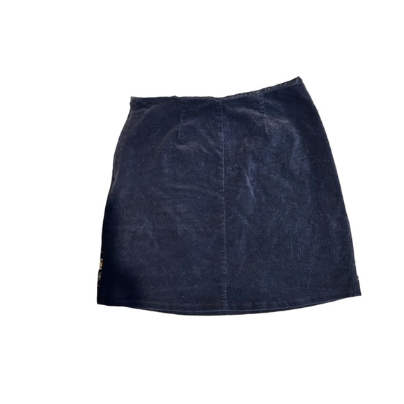 Harper Heritage Embroidered Mini Skirt Womens Size S Cotton Navy - Picture 9 of 10